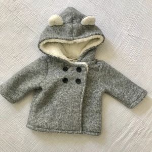 Baby Girls Fleece Teddy Bear Coat